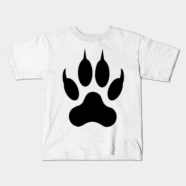 Image: Animal claw print (black) Kids T-Shirt by itemful